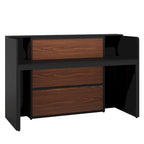 63 Inch LED Reception Front Counter Desk Table with Private Panels for Check Out Retail,Store Office Lobby Shop Clinic