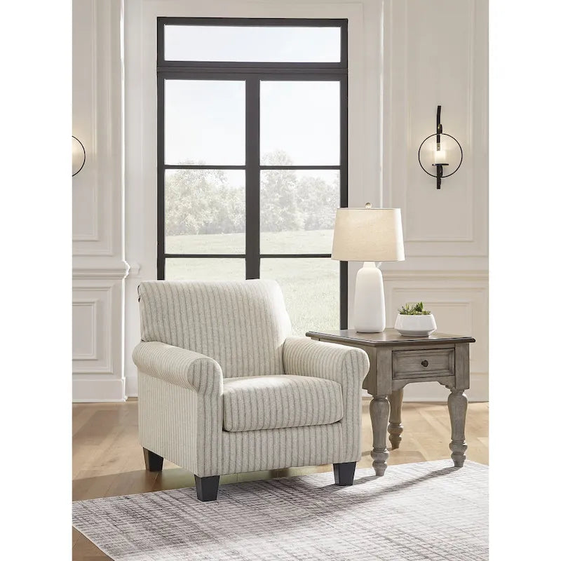 Signature Design by Ashley Valerani Brown/Beige Accent Chair - 36W x 36D x 36H