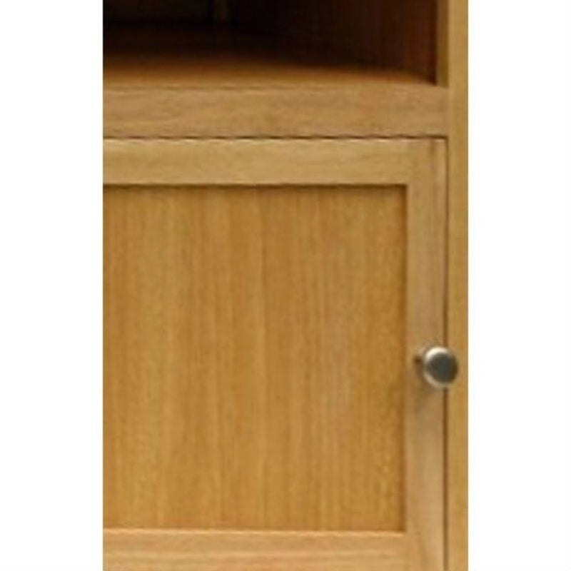 Simple End Table Nightsatnd Accent Table in Natural Wood Finish - 15D x 19W x 25H