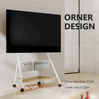 FITUEYES Modern Rolling TV Stand for 55-78 Inch TV Mobile TV Cart for Living Room Apartment