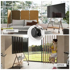FITUEYES Modern Rolling TV Stand for 55-78 Inch TV Mobile TV Cart for Living Room Apartment