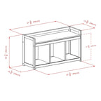 Addison 2-Pc Storage Bench with Seat Cushion, Espresso - 37.5W x 13.5D x 20.87H