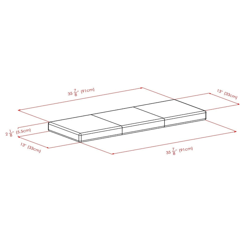 Addison 2-Pc Storage Bench with Seat Cushion, Espresso - 37.5W x 13.5D x 20.87H