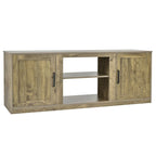 58 Inches TV Stand with 2 Storage Cabinets and 3-Position Adjustable Shelves