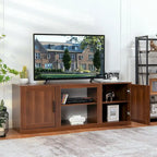 58 Inches TV Stand with 2 Storage Cabinets and 3-Position Adjustable Shelves