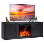 Costway 58 Fireplace TV Stand Entertainment Console W/ 18 Electric