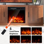 Costway 58 Fireplace TV Stand Entertainment Console W/ 18 Electric