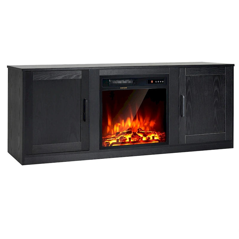 Costway 58 Fireplace TV Stand Entertainment Console W/ 18 Electric