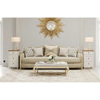 LED TV Stand for 75 Inch TV, 3-in-1 TV Cabinet & Side Table Set, White - 67 Inch