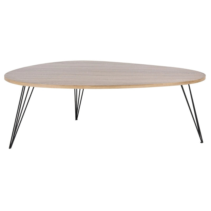 SAFAVIEH Louann Oak Finish/ Black Coffee Table - 44 x 31.5 x 15.6 - 44Wx32Dx16H