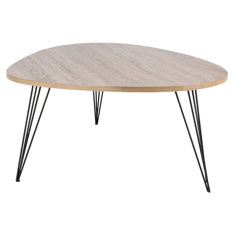 SAFAVIEH Louann Oak Finish/ Black Coffee Table - 44 x 31.5 x 15.6 - 44Wx32Dx16H