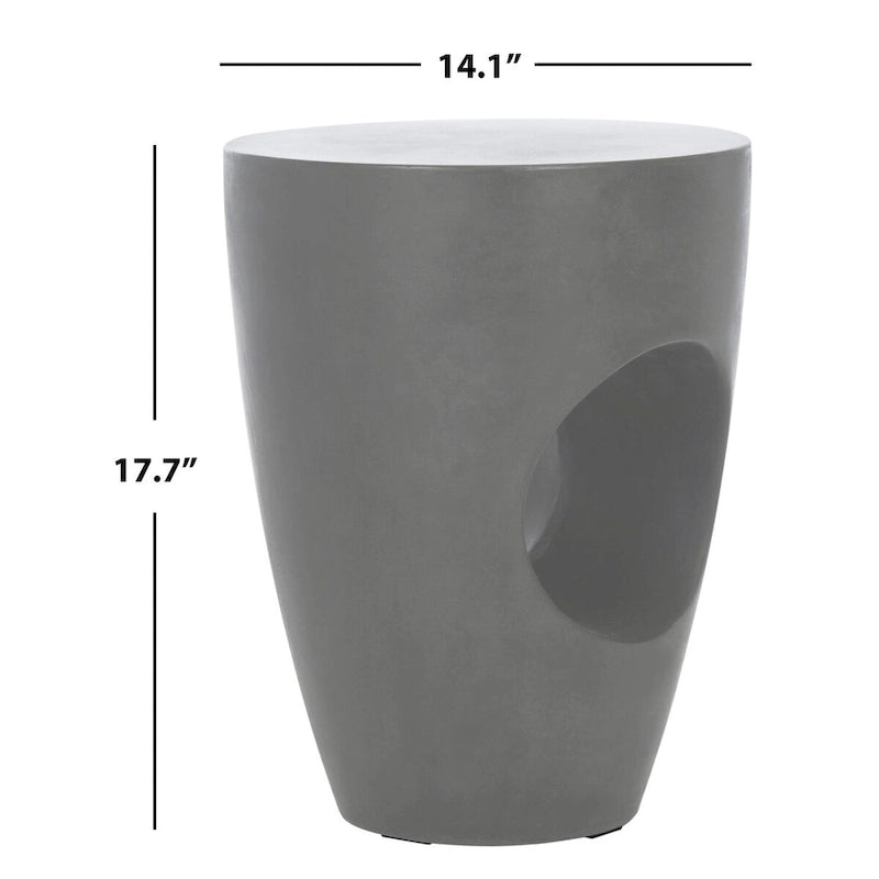 SAFAVIEH Hadil Concrete Indoor/ Outdoor Accent Table - 14.1 x 14.1 x 17.7 - 14Wx14Dx18H