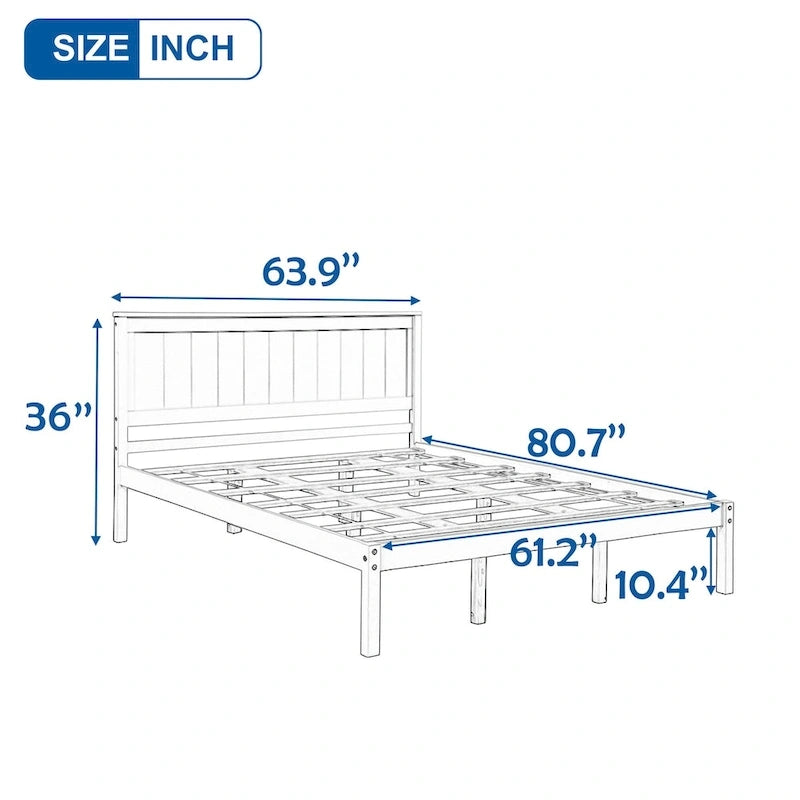 Platform Bed Frame with Headboard