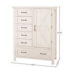 Westfield 44 Wide Traditional Chifforobe, Brushed White