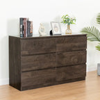 6-Drawer 47 in. W Dresser Chest of Drawers,Buffet Server Console Table Storge Cabinets,Accent Storage Cabinets No Handle
