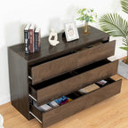 6-Drawer 47 in. W Dresser Chest of Drawers,Buffet Server Console Table Storge Cabinets,Accent Storage Cabinets No Handle