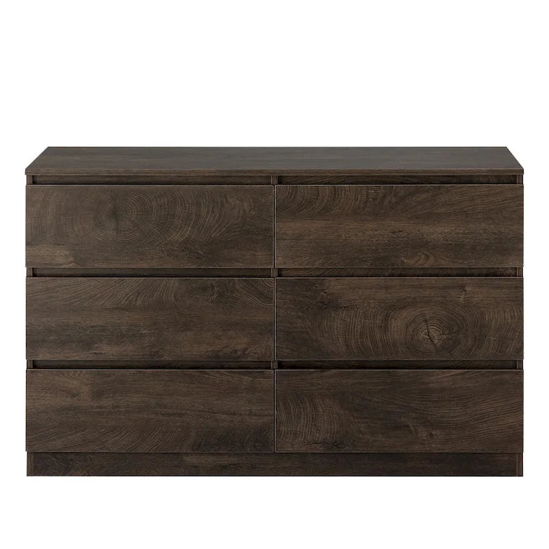 6-Drawer 47 in. W Dresser Chest of Drawers,Buffet Server Console Table Storge Cabinets,Accent Storage Cabinets No Handle