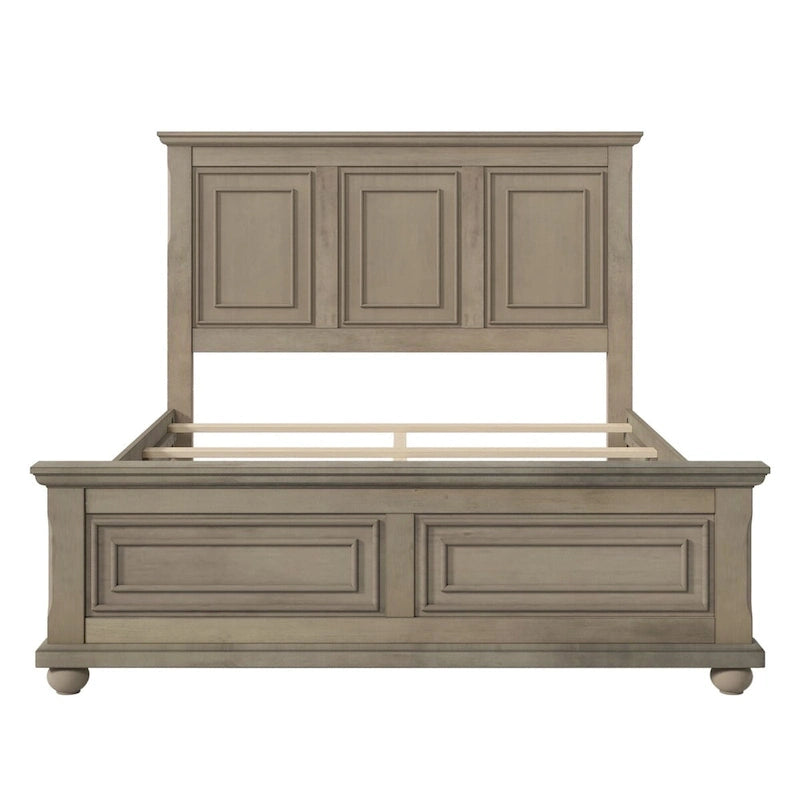 Traditional Town and Country Style Pinewood Vintage Queen Bed