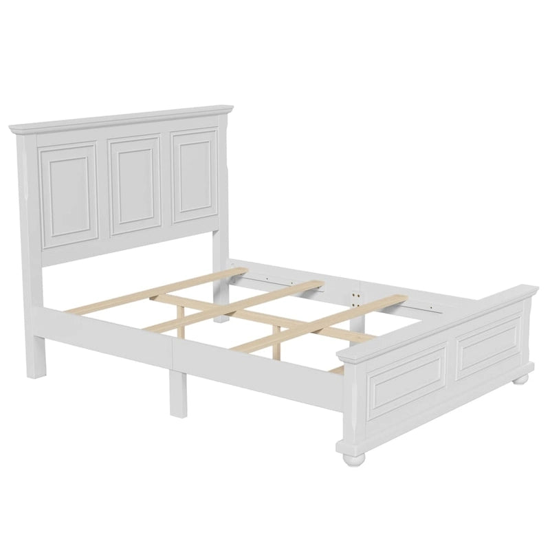 Traditional Town and Country Style Pinewood Vintage Queen Bed