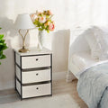 3 Drawers Nightstands Dresser for Bedroom Closet Nursery Dormitory Living Room