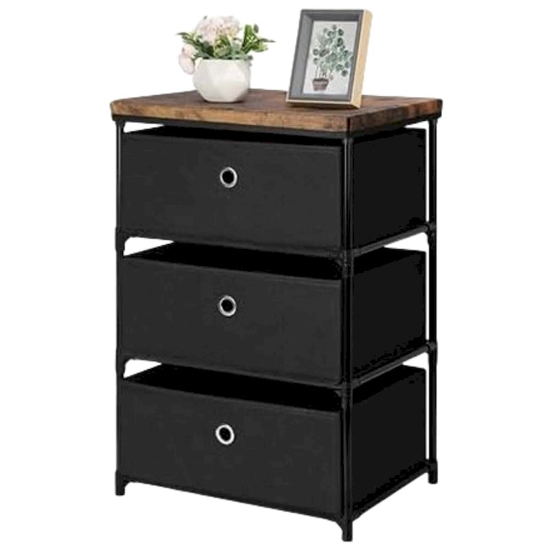 3 Drawers Nightstands Dresser for Bedroom Closet Nursery Dormitory Living Room