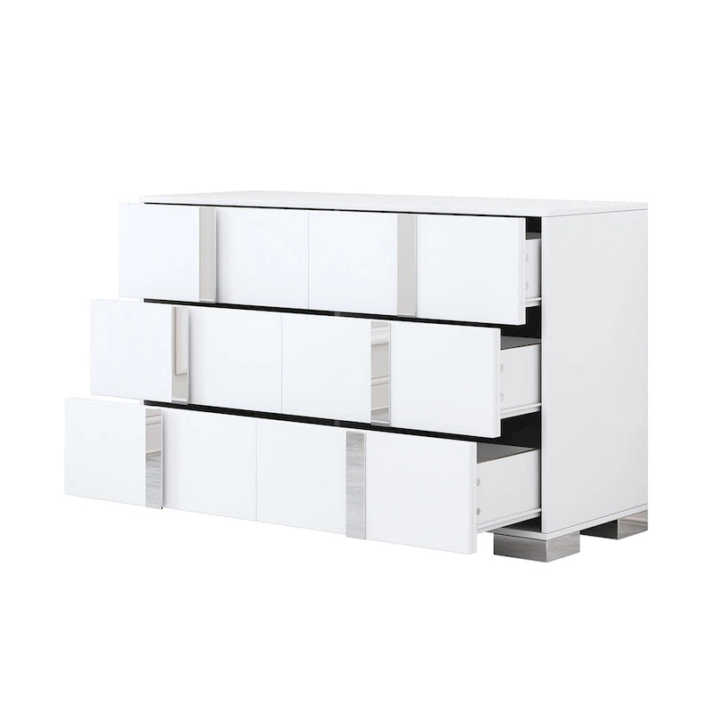 Mirrored Storage Cabinet with 6 Drawers