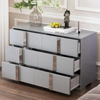 Mirrored Storage Cabinet with 6 Drawers