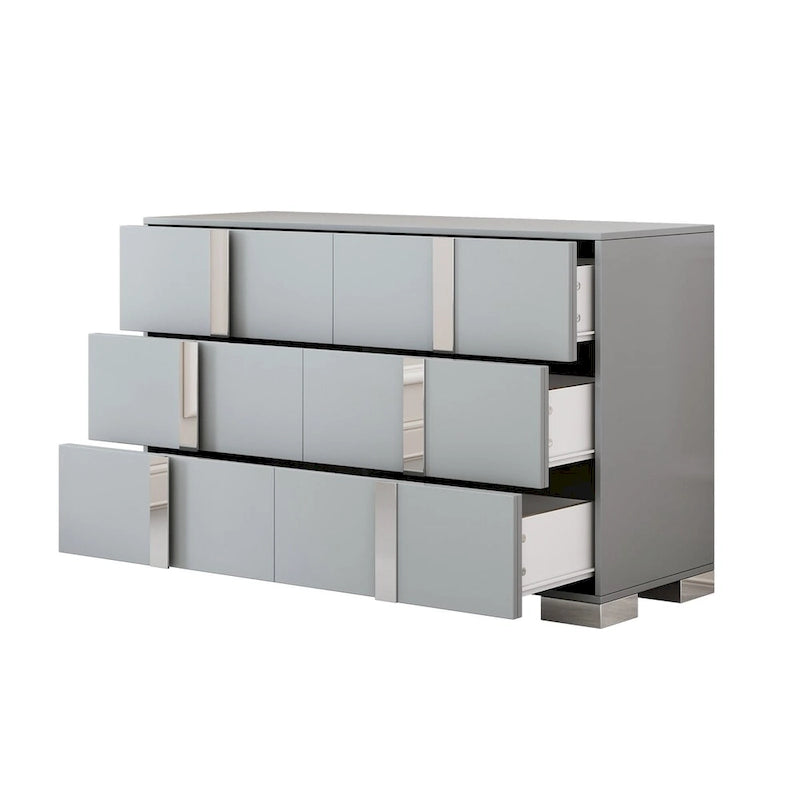 Mirrored Storage Cabinet with 6 Drawers