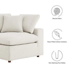 Commix Down Filled Overstuffed Boucle Fabric Corner Chair