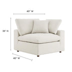 Commix Down Filled Overstuffed Boucle Fabric Corner Chair