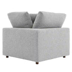 Commix Down Filled Overstuffed Boucle Fabric Corner Chair