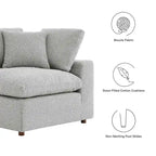 Commix Down Filled Overstuffed Boucle Fabric Corner Chair