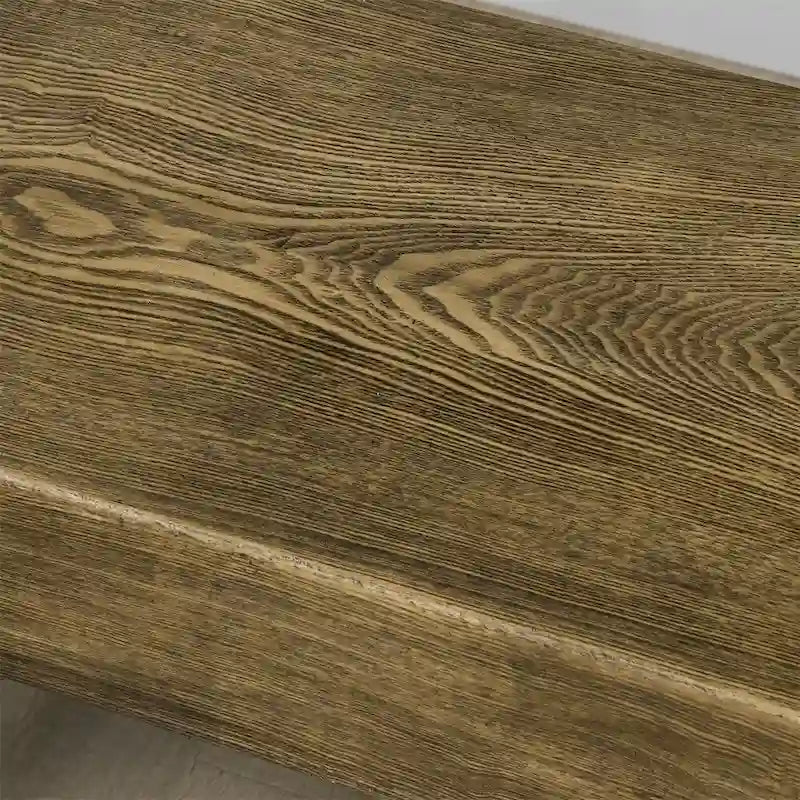 Garden Bench w/Metal Legs,Rustic Wood Effect Concrete Entryway Bench