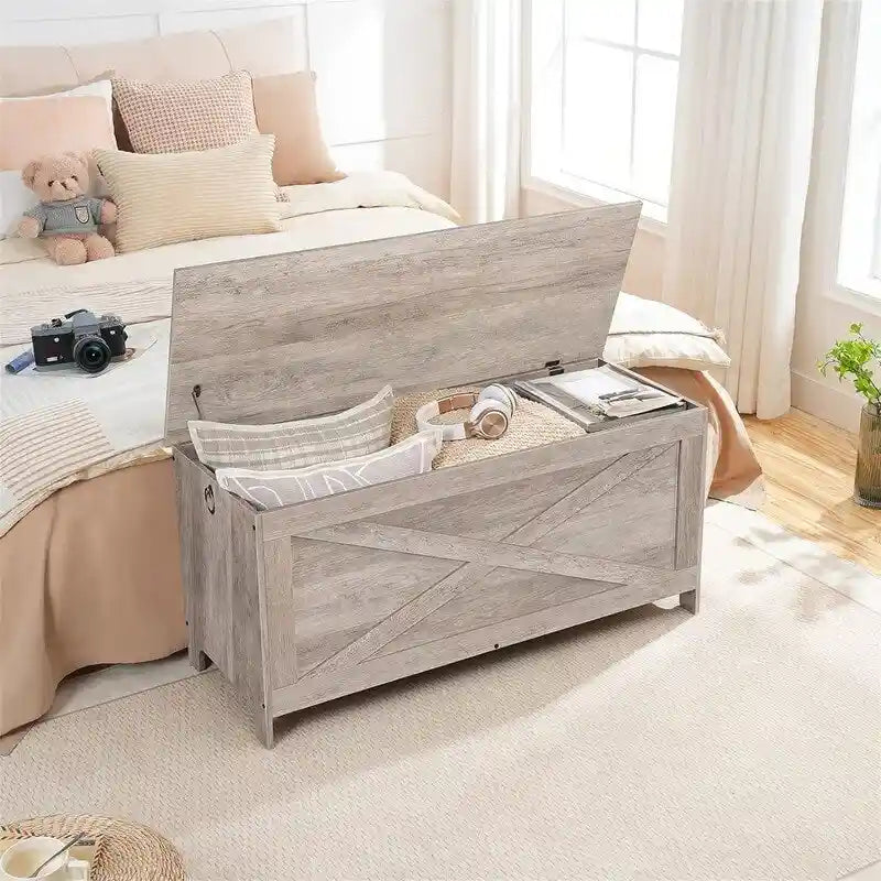 Sturdy Entryway Storage Bench - 15.7D x 39.4W x 18.9H