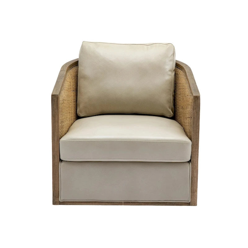 Comfortable circular sofa chair in living room, 360 degree rotating bucket club chair