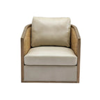 Comfortable circular sofa chair in living room, 360 degree rotating bucket club chair