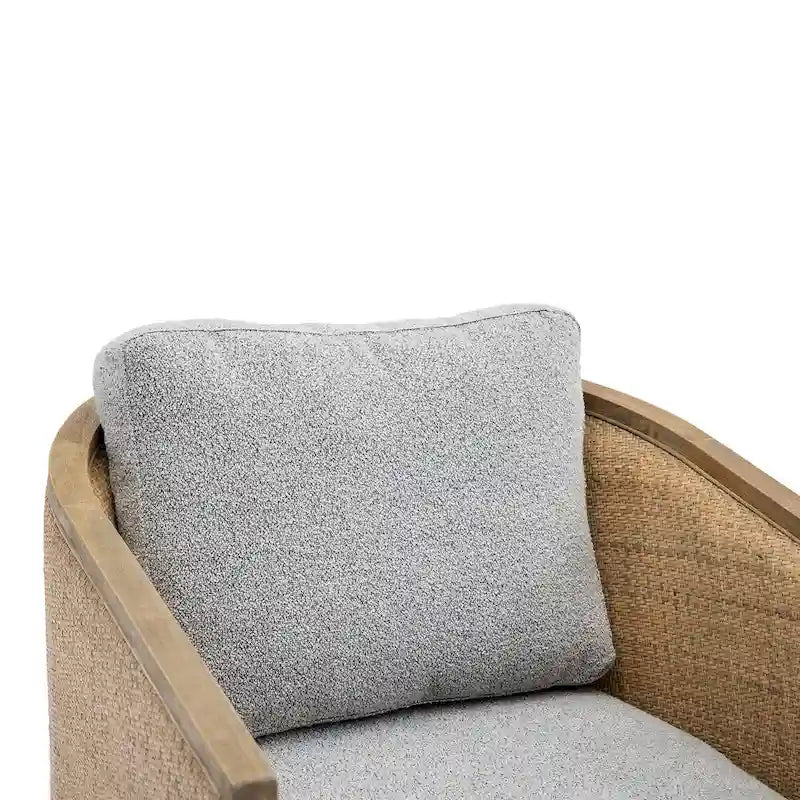 Comfortable circular sofa chair in living room, 360 degree rotating bucket club chair