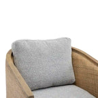 Comfortable circular sofa chair in living room, 360 degree rotating bucket club chair