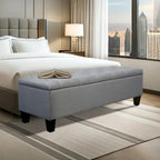 Porthos Home Vero Fabric Flip Top Button Tufted Storage Bench