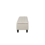 Porthos Home Vero Fabric Flip Top Button Tufted Storage Bench