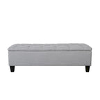 Porthos Home Vero Fabric Flip Top Button Tufted Storage Bench