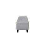 Porthos Home Vero Fabric Flip Top Button Tufted Storage Bench