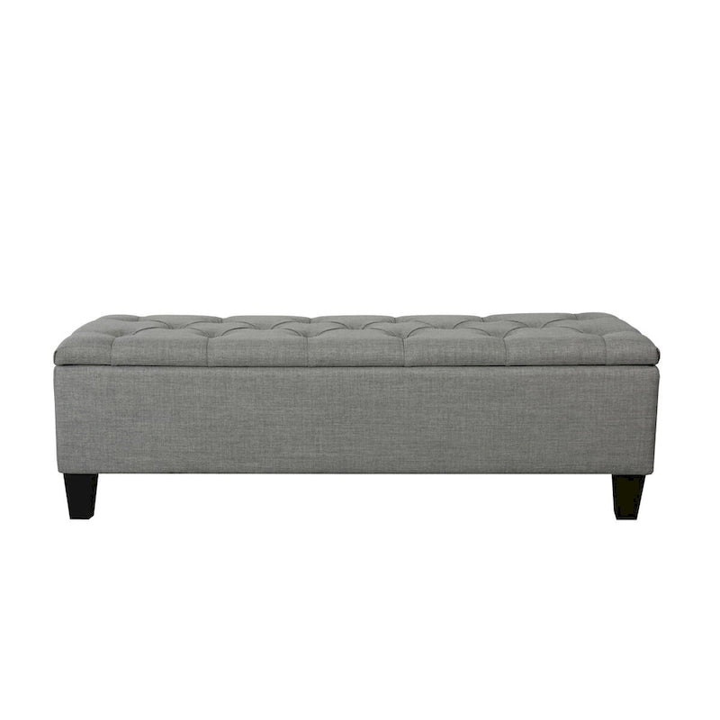 Porthos Home Vero Fabric Flip Top Button Tufted Storage Bench