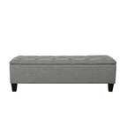 Porthos Home Vero Fabric Flip Top Button Tufted Storage Bench