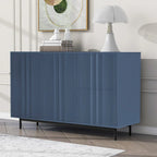 Wave Pattern Storage Cabinet with 2 Doors and 2 Drawers, Adjustable, Suitable for Study,Entrance and Living Room