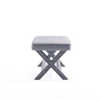 Manhattan Comfort Abigail Mid-Century Modern Velvet Upholstered Bench