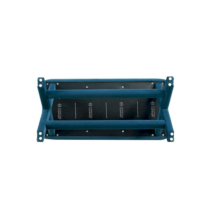 Manhattan Comfort Abigail Mid-Century Modern Velvet Upholstered Bench