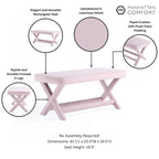 Manhattan Comfort Abigail Mid-Century Modern Velvet Upholstered Bench