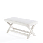 Manhattan Comfort Abigail Mid-Century Modern Velvet Upholstered Bench