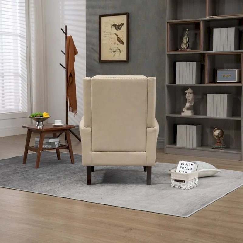 Wood Frame Armchair Modern Accent Chair Lounge Chair for Living Room - 29.33 x31.50x 39.37